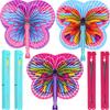 12Pcs Hand Fan Butterfly Folding Fan Birthday Party Favors Decoration Birthday Girl Pinata Toy June Party Baby Shower