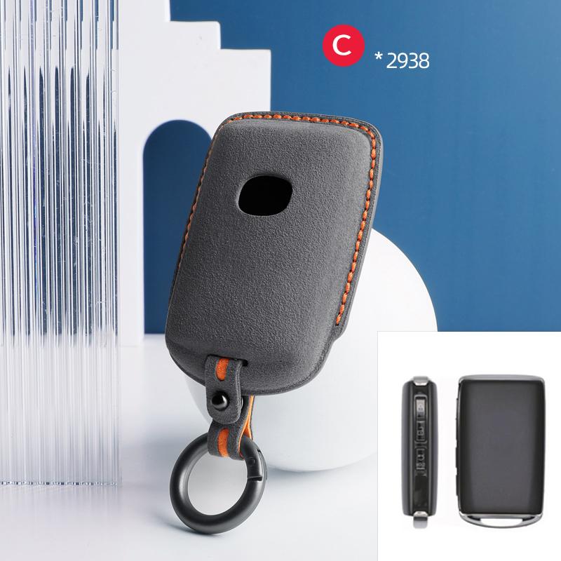 Top Suede Car Key Case Cover Shell For For Mazda 3 Alexa Cx30 Cx-50 Cx-5 Cx5 Cx3 Cx-3 Cx8 Cx-8 Cx9 Cx-9 Protector Keyless Fob