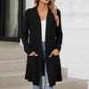 Women's Casual And Fashionable Solid Color Long Sleeved Pocket Cardigan Jacket  Jacket