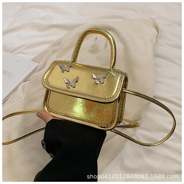 

Fashion butterfly portable small bag women s 2025 new silver popular messenger bag foreign style niche commuter shoulder bag золотой