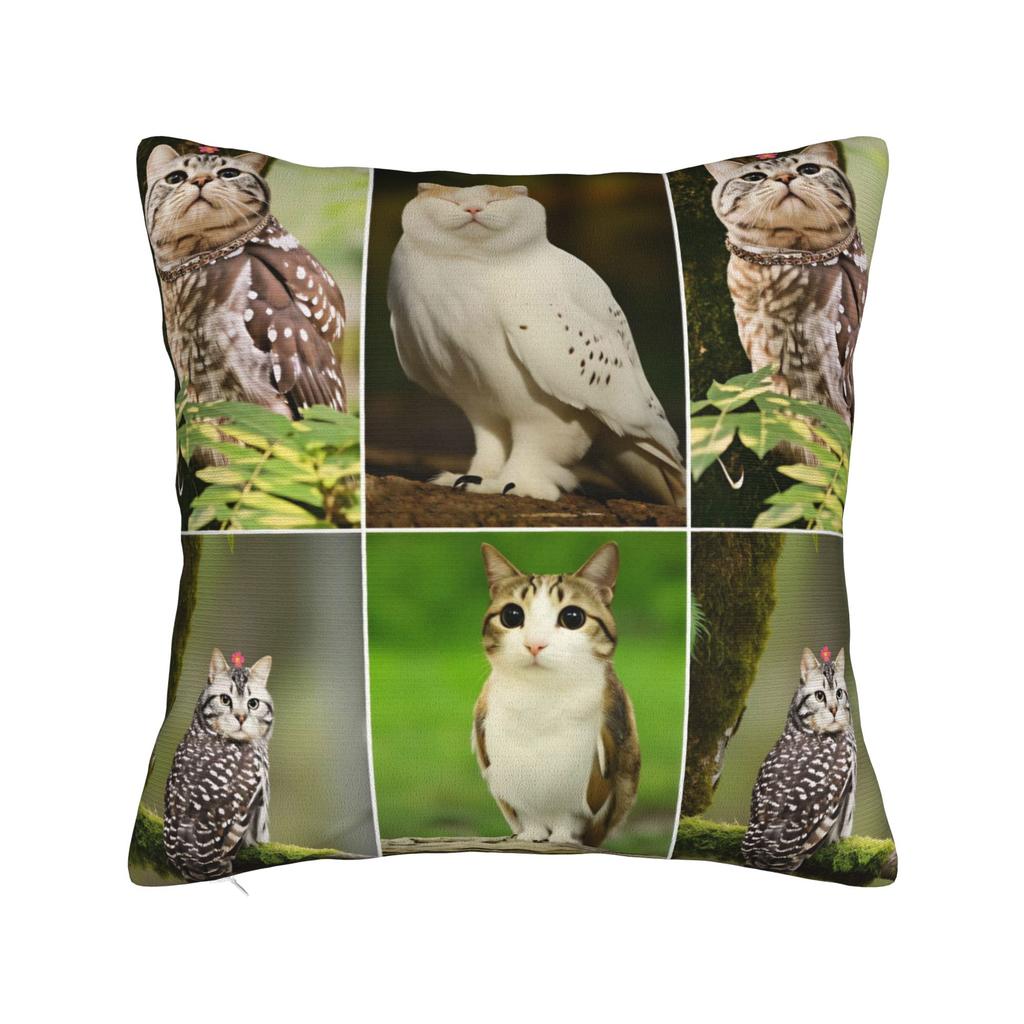 Kissenbezug Meowl Lustige Süße Katze Eule Vintage Kissenbezug Für Wohnzimmer Stuhl Kissenbezüge