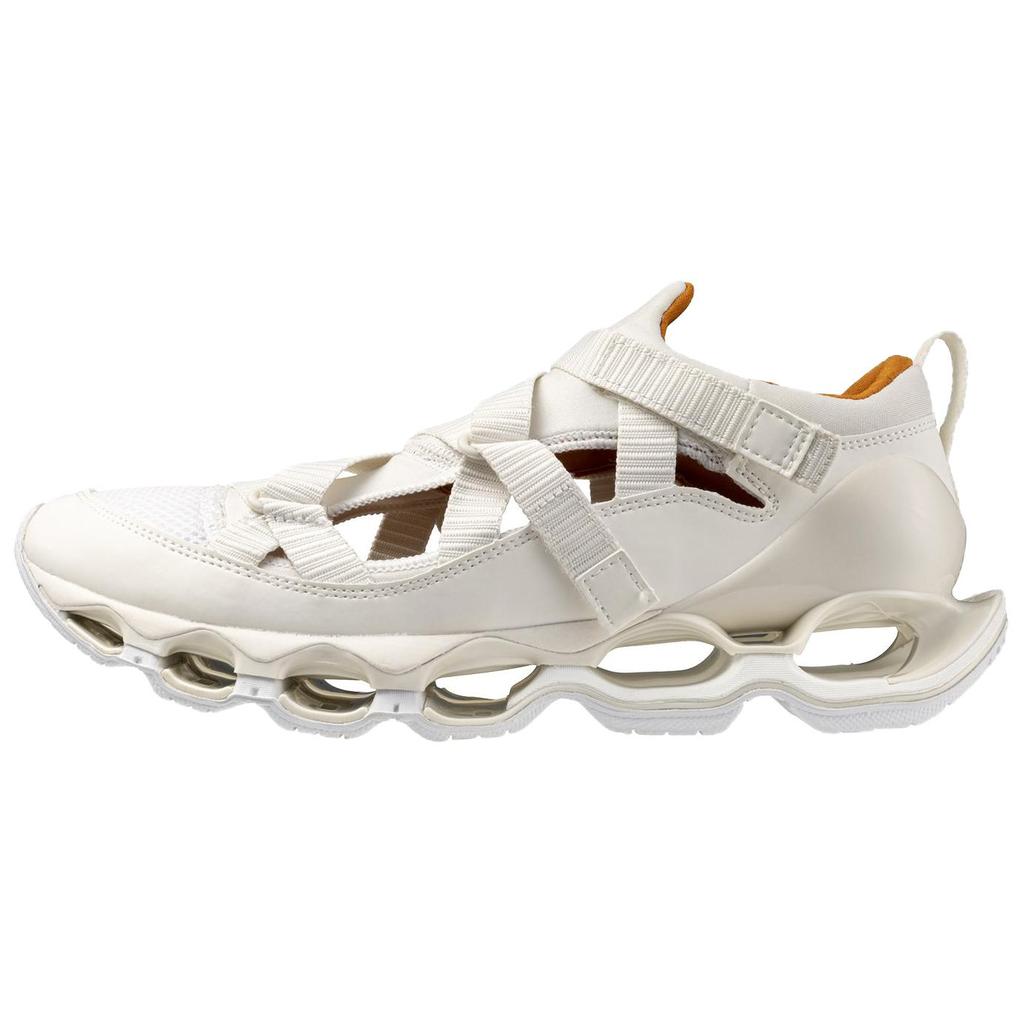 Mizuno Wave Prophecy Strap Synthetic Leather Comfortable Soft Non-Slip Wear-Resistant Low-Top Casual Shoes Women sneaker White D1GA251902