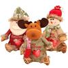3Pcs Christmas Gift Bags Snowman Santa Elk Patterns Decorative Candy Bags