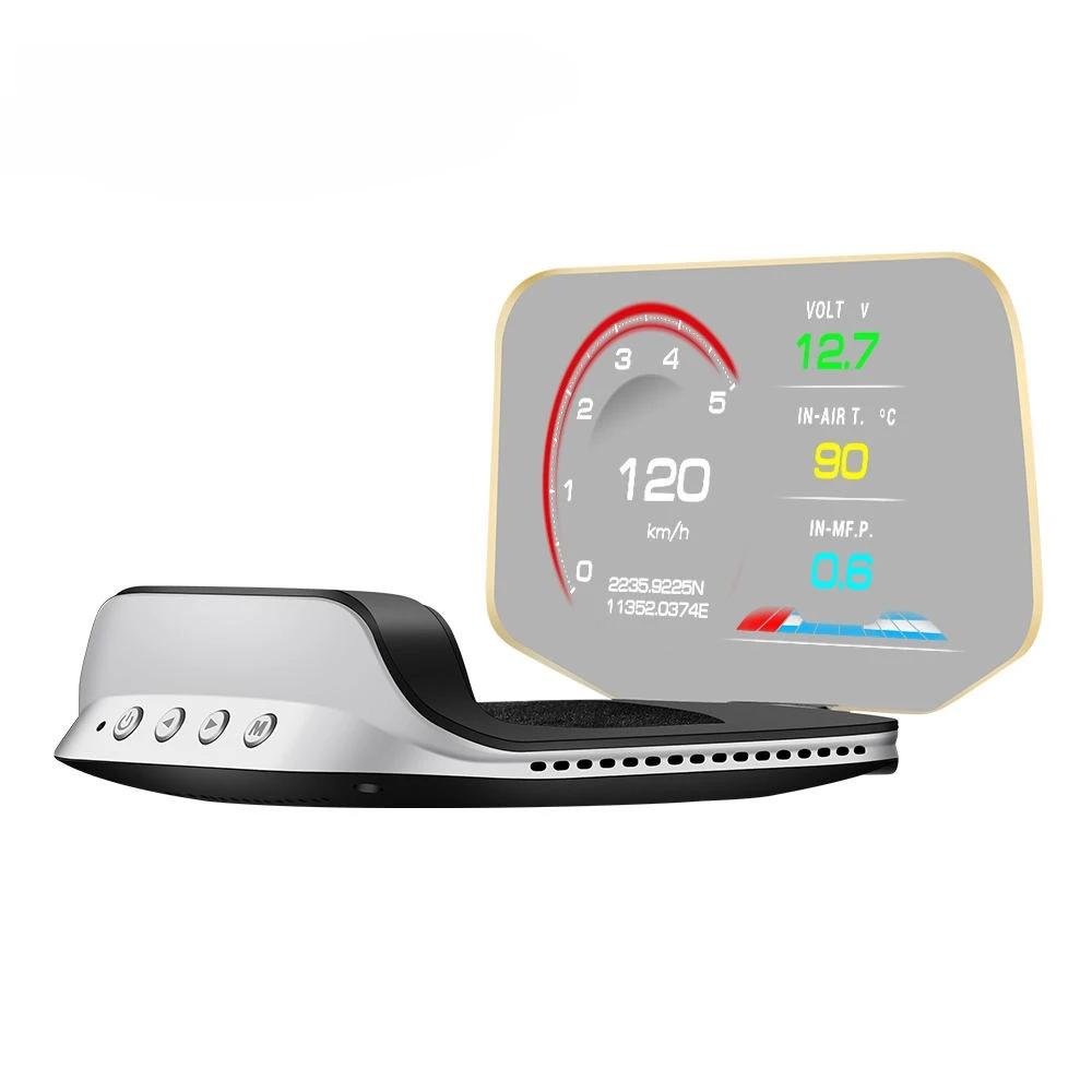High Quality Head Up Display Obd2 Gps Hud Speedometer Navigation Car Head Display C3