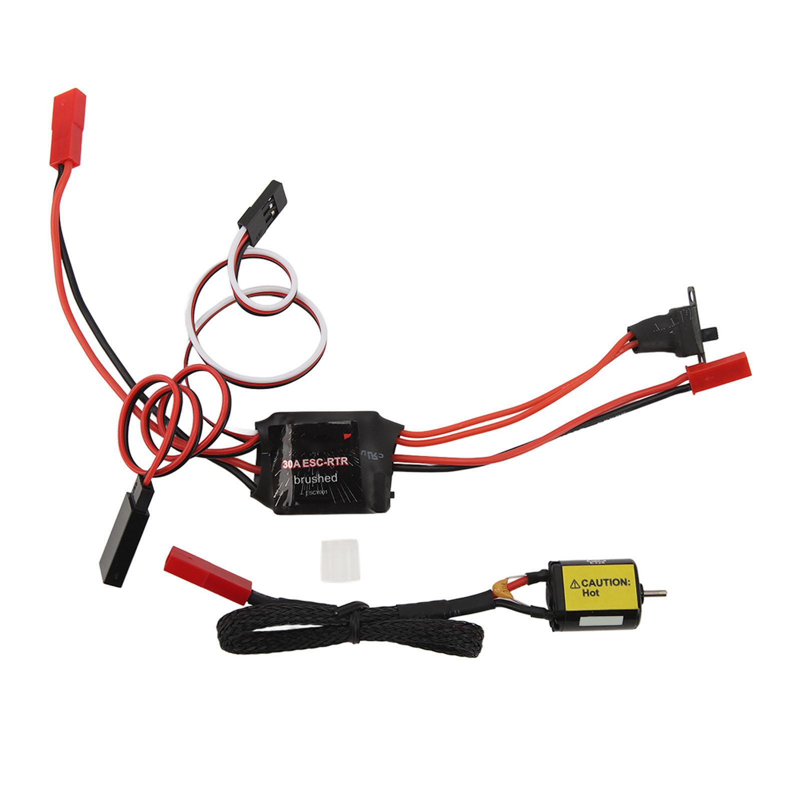 

Rc Brushed Motor Esc Combo Low Noise High Torque 030 88T Brushed Motor and 30A Brushed Esc for RC Crawler Car