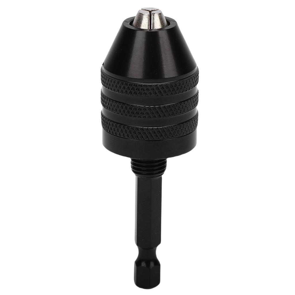 Drill Chuck Adapter 0.6-8mm Clamping 1Celsius4 Inch Hex Shank 3 Jaw Drill Chuck Conversion Tool for Power Tools