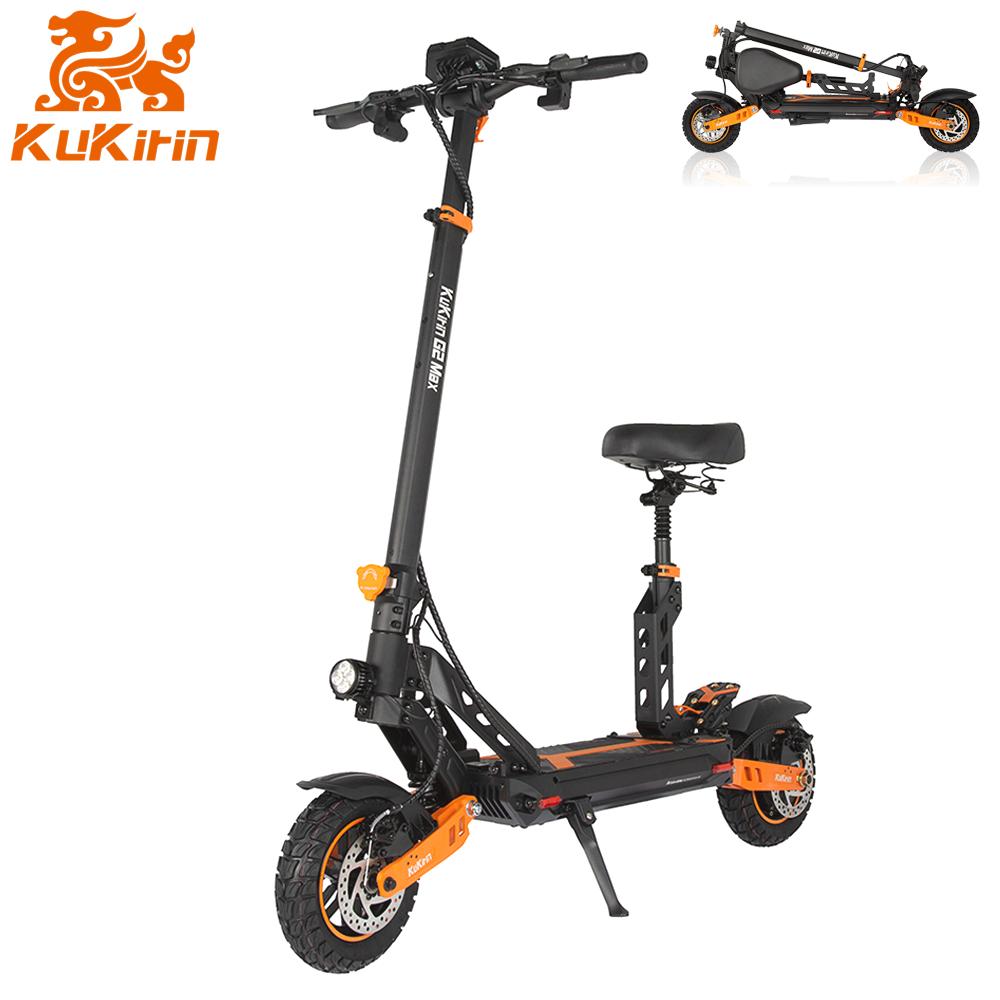 Kukirin GII MAX 1000W Electric Scooter, 55km/h Max Speed, 70km Range, 48V 20.8Ah, 10" Off-road Tires, Foldable, LCD Display, IP54, Rear Drive