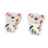 Altesse [K6400] - Multicolored 'Ourson' Silver Earrings