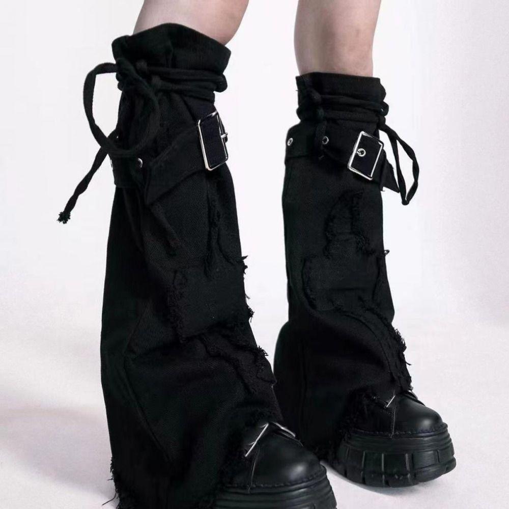 Y2k Cross Leg Warmers JK Trumpet Leg Covers Fashion Pile Up Socks  Women