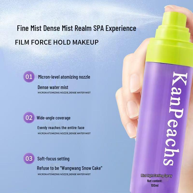 Mist Realm Light Setting Spray: Quick-Drying, Long-Lasting, Sweat-Proof, Smudge-Resistant, Gentle, Non-Irritating.