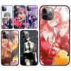 Cartoon Anime Chainsaw Man Phone Case For IPhone 13 12 11 XS X 8 7 6 Plus Mini Pro Max SE 2022 Black PC TPU Glass Phone Cover
