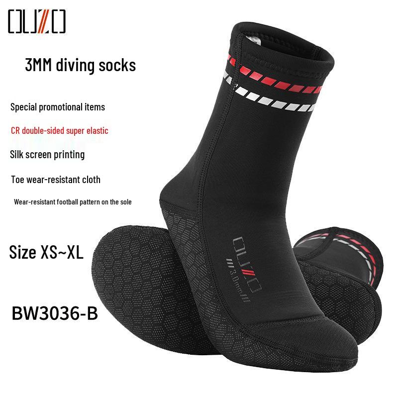 Men's 3MM Diving Socks - Warm, Non-Slip, Waterproof Snorkeling & Swimming Socks for Deep Diving and Beach Use