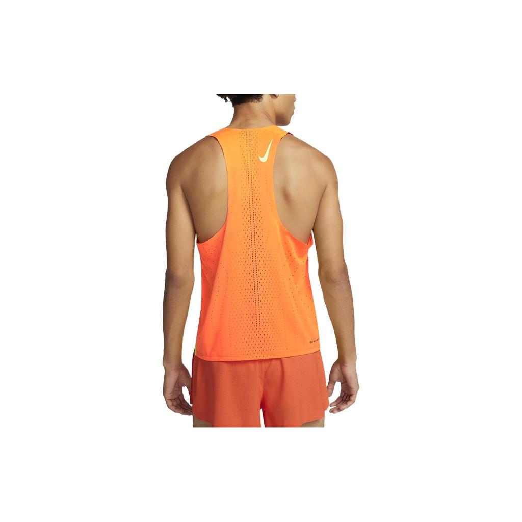 Nike Tank Tops Men's Orange Crew Neck Moderate Straight Fit DM4624-803