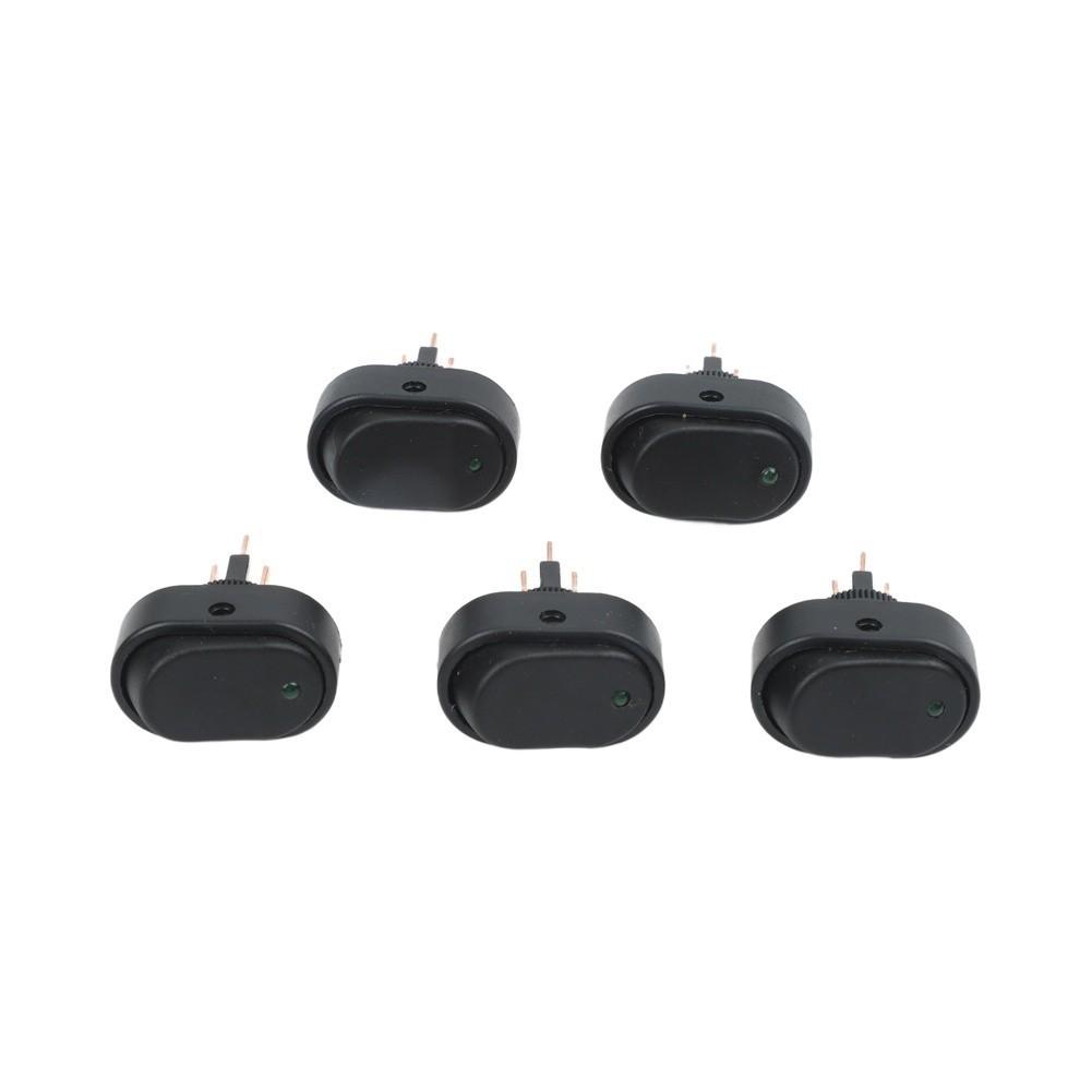12 Volt 30 Amp Rocker Switch 5 Pack LED Light For Marine Automotive Use