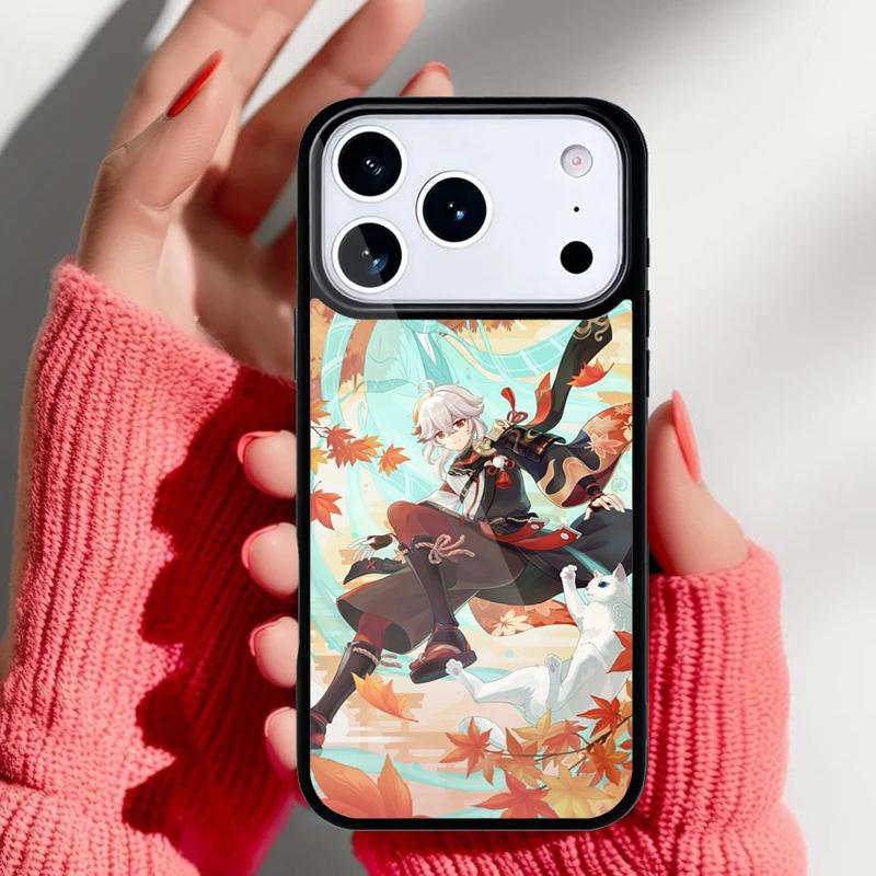 Genshin Impact Kaedehara Kazuha Phone Case for iPhone 17 16 15 14 13 Pro Max Back Cover for 12 11 Pro Coque