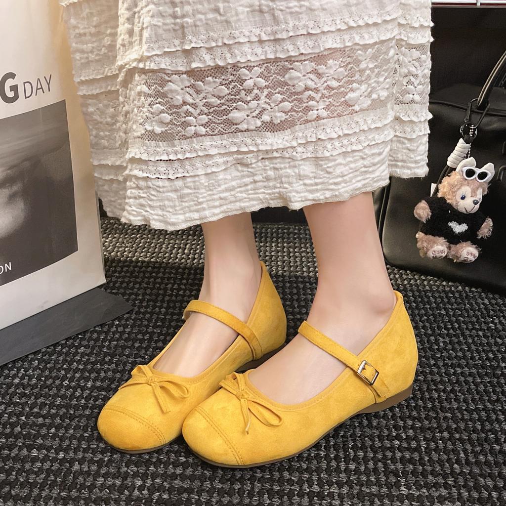 Butterfly-knot Flats Women Mary Jane Shoes Fashion Mix Colors Single Shoes Ladies Outdoor Dress Ballet Style Shoes