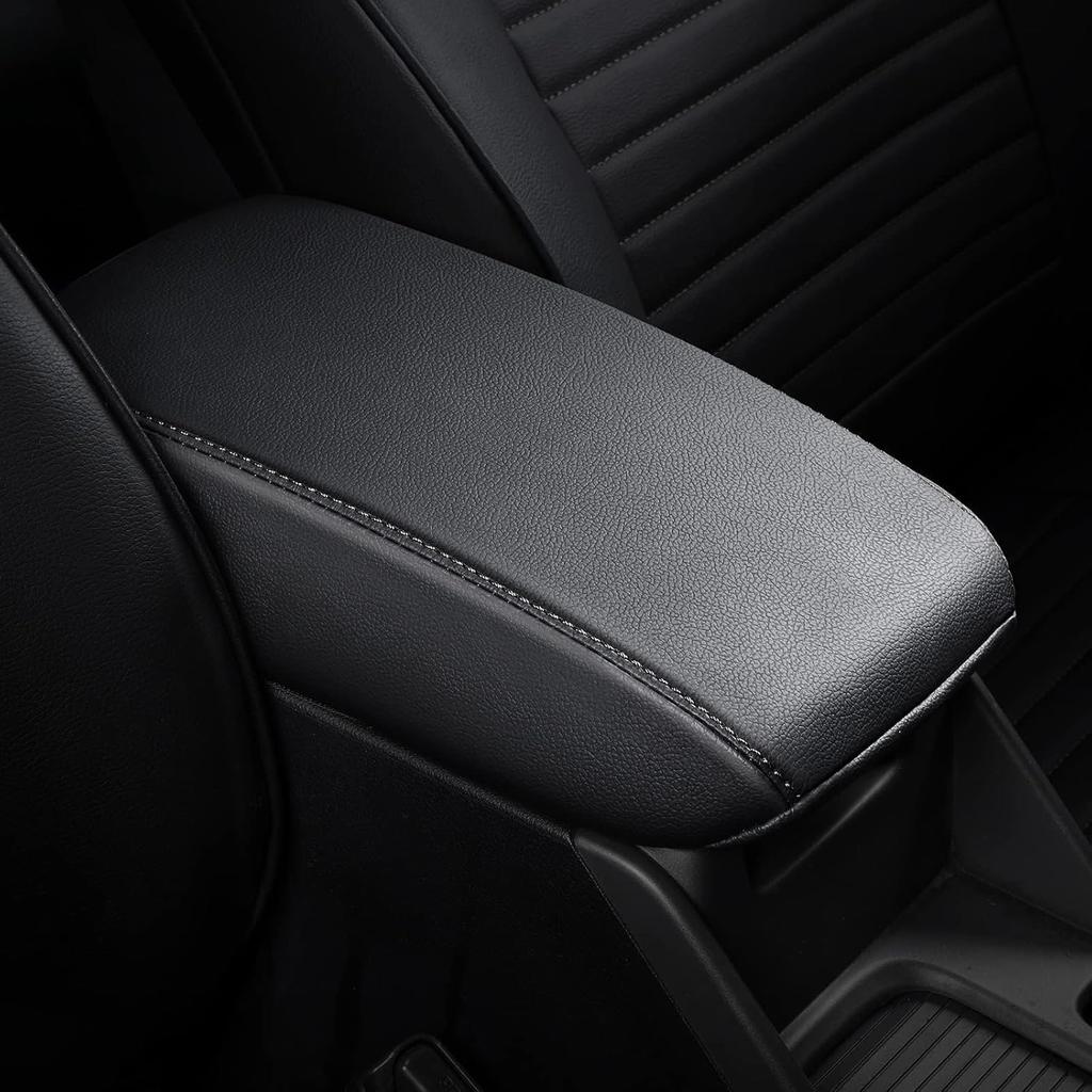 AOMSAZTO Leather Center Console Armrest Cover for - Corolla Toyota Black