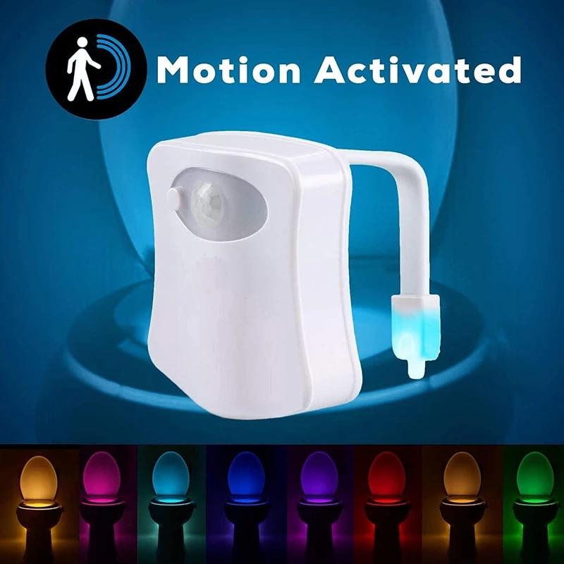 PIR Motion Sensor Toilet Seat Night Light 8 or 16 Colors Waterproof Backlight For Toilet Bowl LED Luminaria Lamp WC Toilet Light