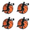 10pcs Wholesale Sports Theme Embroidered Patches On Clothes Jackets Cartoon Basketball Decoration Iron On Patches For Clothing 