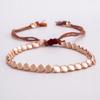 Friendship Handmade Thread Rope Buddhist Cotton Braided Bracelet Copper Beads Wrist Jewelry Bangles