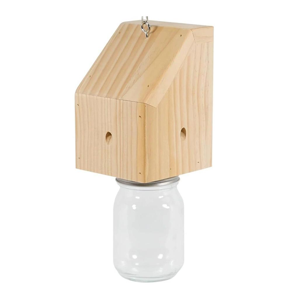 Nature Style Carpenter Bee Trap For Outdoor Hanging With Detachable Safes Hanging Carpenter Wooden