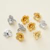 2Piece/Pack 14/18K Gold Color Plated Flower Shape Charms Pendants for DIY Bracelet Necklace Jewelry Making Accessories