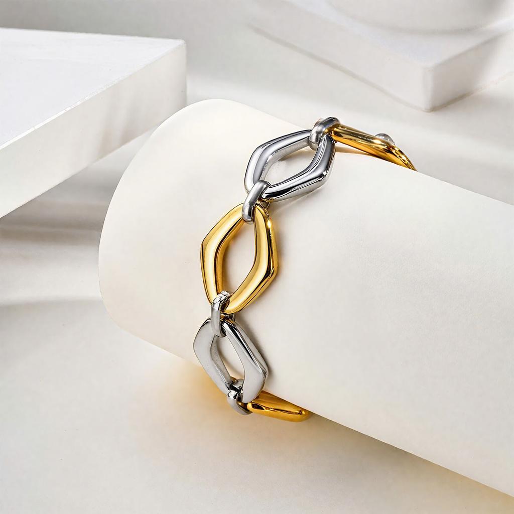 High Quality Hollow Geometric Bracelet for Women,Gold Plated Stainless Steel Bracelets,Unique Jewelry Gifts