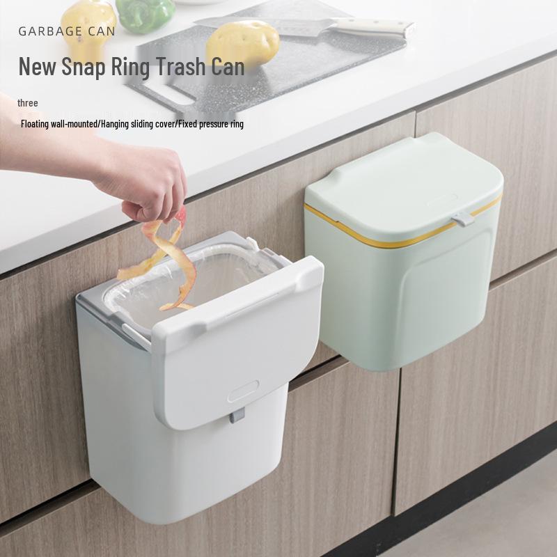 Grande Pattumiera da Cucina da Parete con Coperchio - Contenitore Estetico per Armadi e Bagni