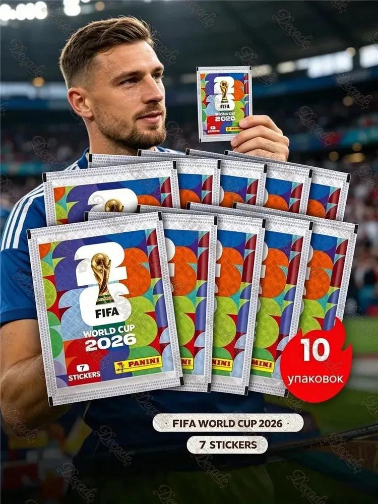 Box with Panini stickers for the FIFA 2026 World Cup