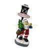  Glowing Satas Snowmans with Lampost Christmas Decoration LED Light Indoor Seasonal Adornment