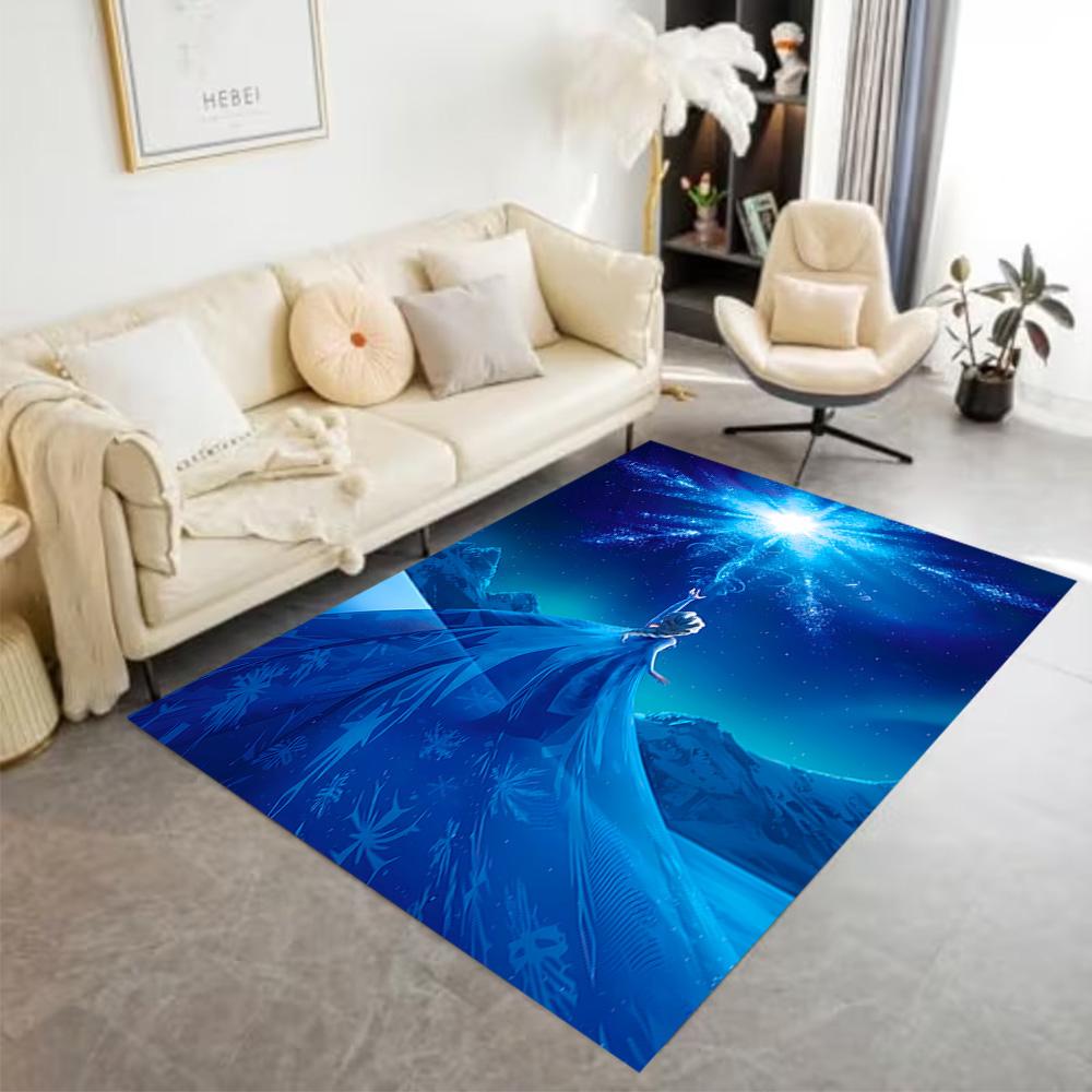 Elsa's Magical Ice Garden Area Rug Design for Game Room Foyer Living Rooms Kitchen Antislip Carpet Office home decor Wedding Party Gift