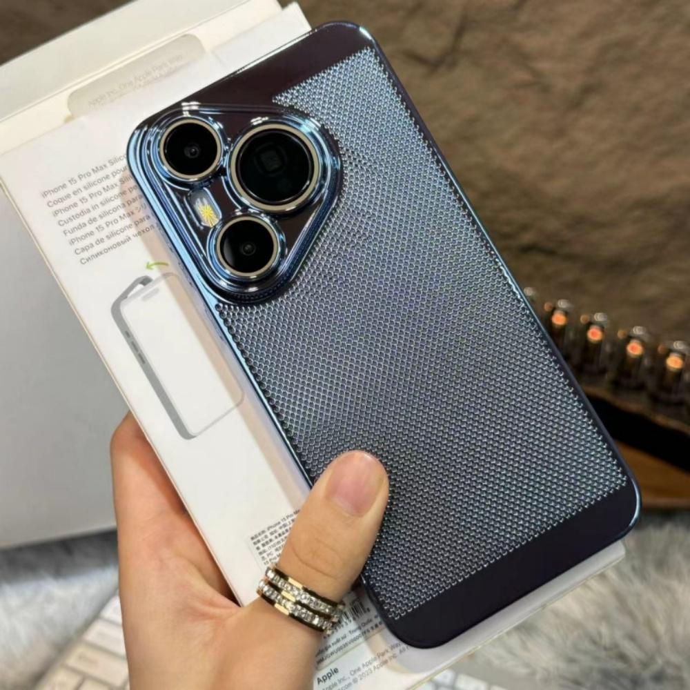 

Huawei Pura 80 P80 P70 P60 P50 Pura70 Pro Plus Ультра Охлаждающая Сетчатая Дышащая Крышка Роскошный Гальванизированный Глянцевый Бронированный Чехол For P50Pro
