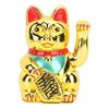Lucky Fortune Cat with Waving Arm 7 Inch Plastic Battery Operated Wealth Welcoming Lucky Cat Ornament for Home Hotel