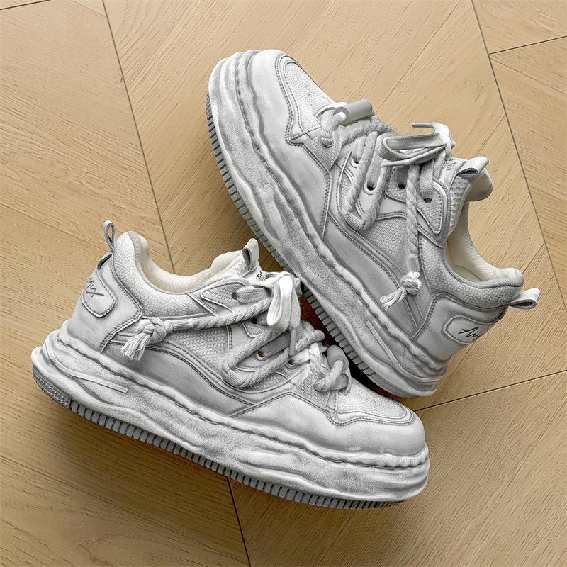 

Растворимая подошва невидимые туфли для увеличения роста 7 см грязные старые мужские туфли пара нишевые высококлассные универсальные функциональные кеды Female size 36