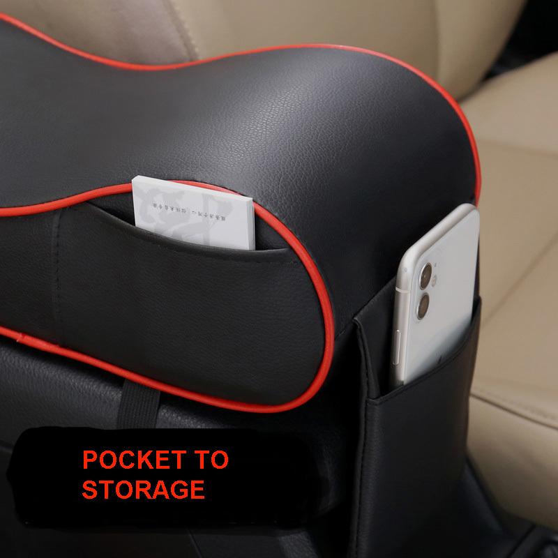 Leather Car Central Armrest Pad Universal Heightening Hand Arm Support Memory Foam Center Console Box Auto Armrest Cushion