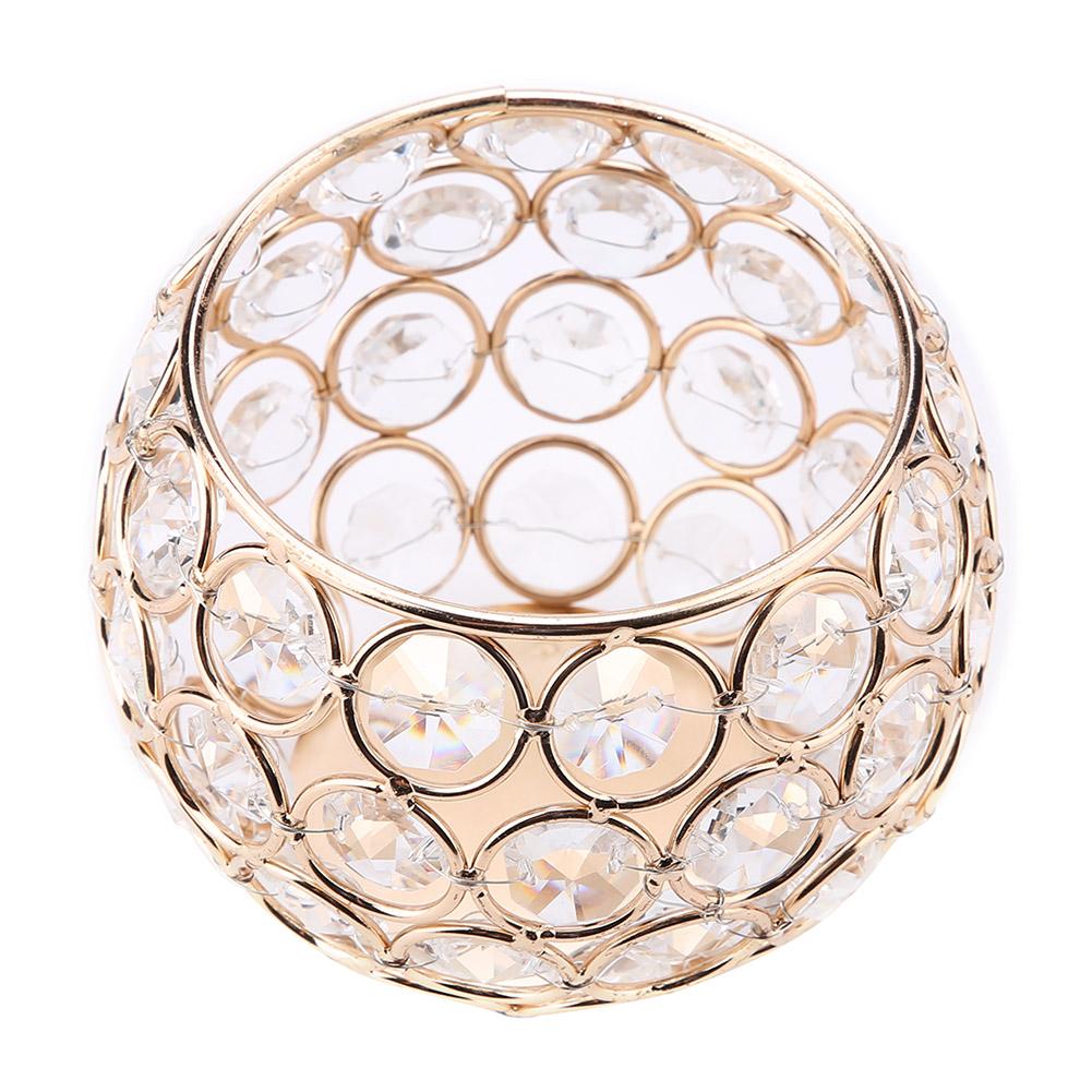 Candle Holder Silver Votive Tealight Candle Holders for Wedding, Christmas (Golden)