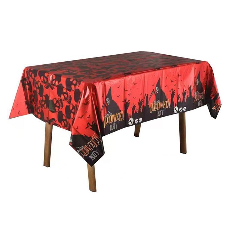 Bloody Table Cover Bloody Handprints Tablecloths Rectangle Scary Table Cover for Halloween Spooky Party Decorations