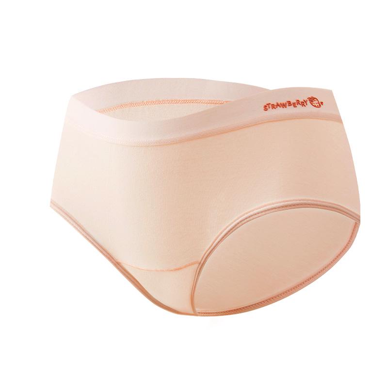 "80-Count Xinjiang Cotton Antibacterial Women's Mid-Waist Briefs - Pure Cotton, Long Crotch, Comfortable Macaron Colors"