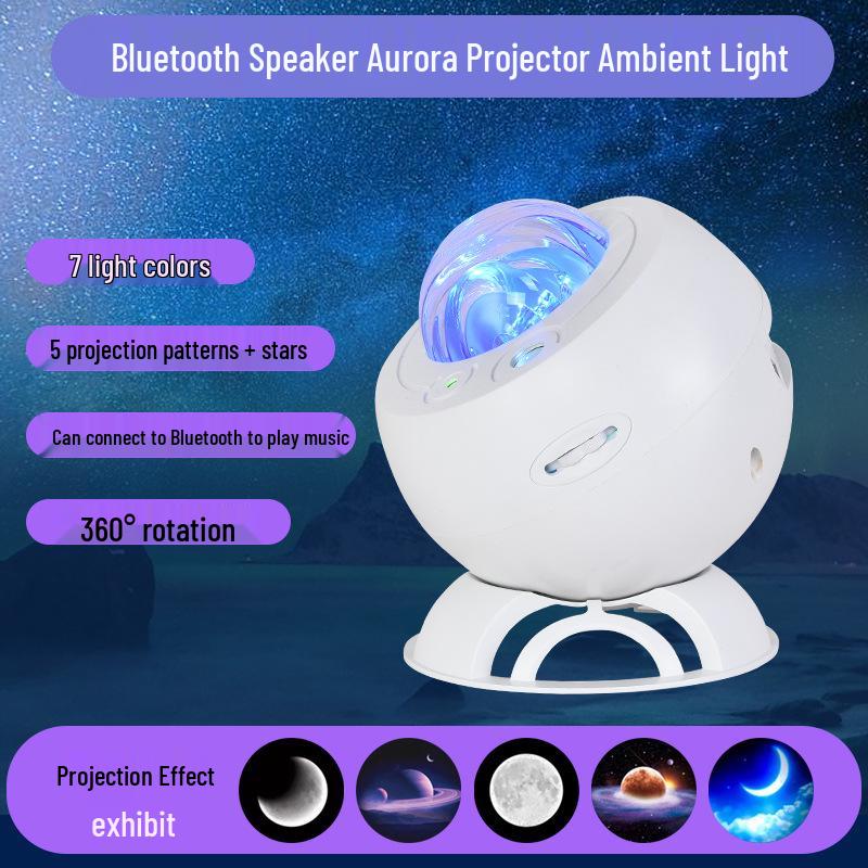 

Аврора Bluetooth Цветной Звездный Проектор Ночник - Романтическая Прикроватная Атмосфера Подарок 10W Chinese Packaging