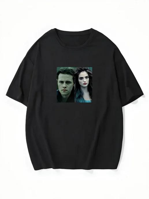 Oversized T-shirt with Twilight print S