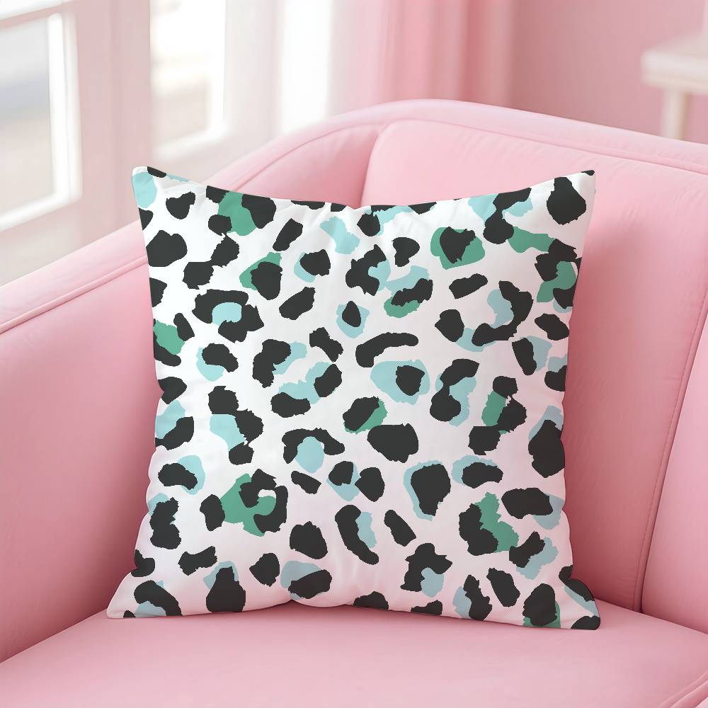 Art Leopard Print Texture Pillow Case Pattern Printing Pillowcase Living Room Sofa Cushion Cover Bedroom Room Decor