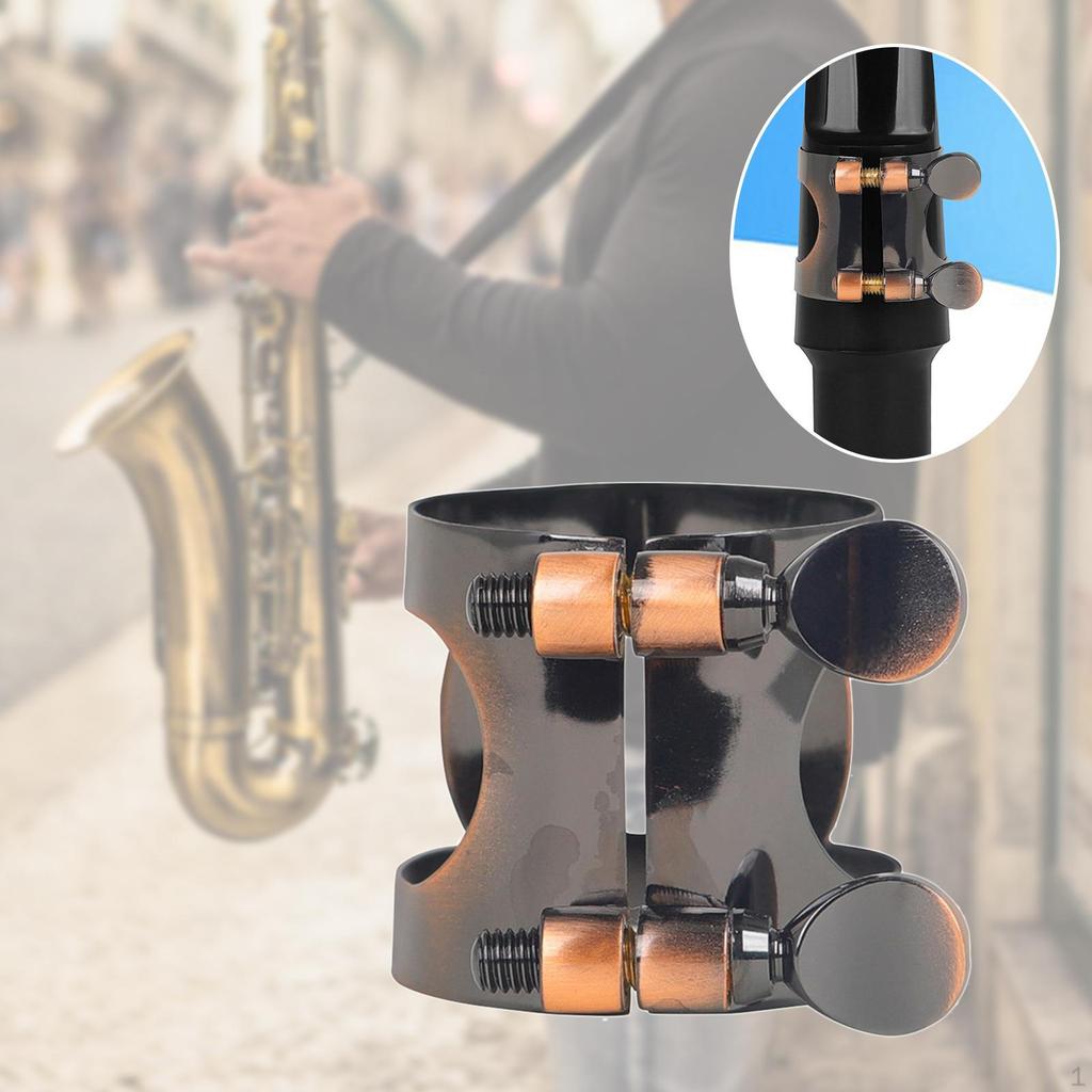 Brass Sax Ligature Saxophone Mouthpiece Fastener, Strong and Durable, Accessory