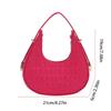 Shoulder Pouch Crescent Bag Solid Color Felt Handbag Simple Cloth Shoulder Bag  Girls