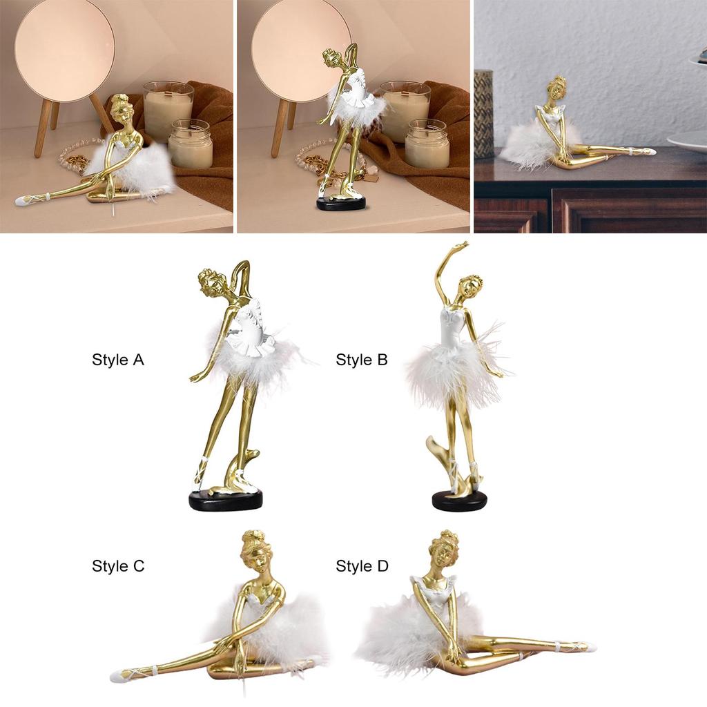 Kolekcja Statuetek Baleriny Figurka Baletnicy Statuetka Rzemiosło Artystyczne do Domu Biura Biblioteczki Gabinetu Dekoracja Sypialni