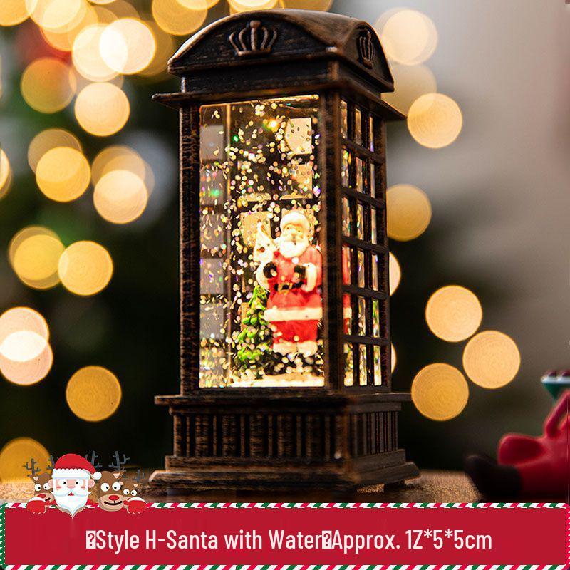 Vintage Light-Up Santa Claus Train Christmas Ornaments for Toddlers