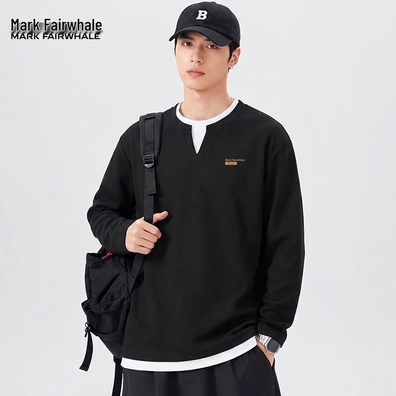 Mark Fairwhale Men's Layered Waffle Knit Long-Sleeve Tee