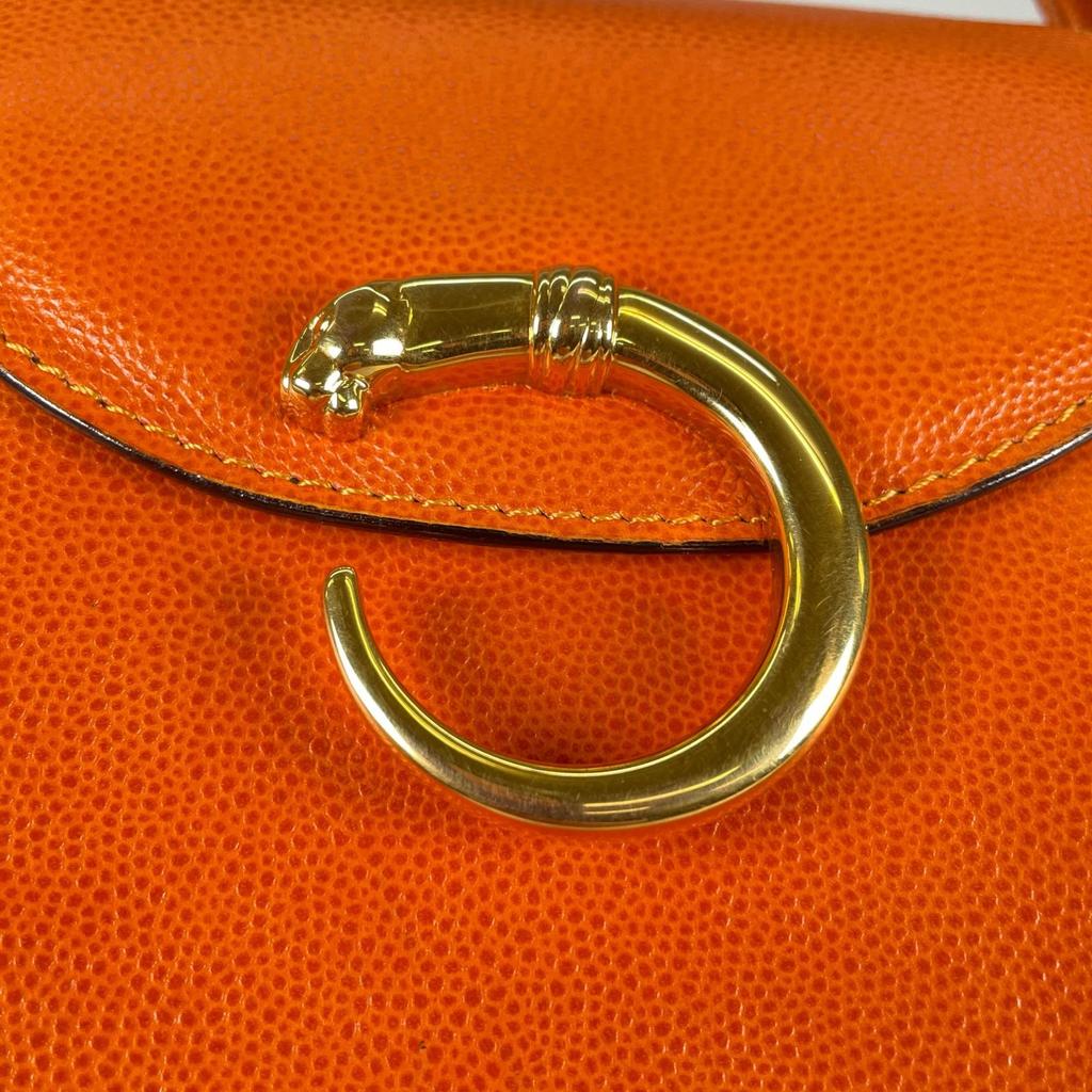 CARTIER PANTHERE Handbag Orange Women used