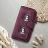 Cute French Bulldog Pattern Women Long Wallet Large Capacity Multi Slot Purse