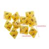 10Pcs 8-Sided Acrylic Dices Marble Pattern Polyhedral Dices for Table Game