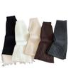 Winter and Autumn Thick Yarn Knitted Thick and Warm Leg Coverings That Make Legs Look Slimmer, Pure White Leg Coverings